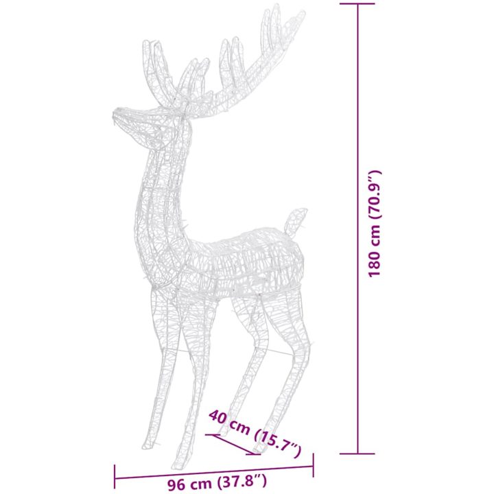 Julren 3 st akryl 250 LED 180 cm blå vidaXL 96 x 40 x 180 cm – bild 9