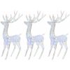 Julren 3 st akryl 250 LED 180 cm flerfärgad vidaXL 96 x 40 x 180 cm – miniatyr 2