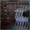 Julren 3 st akryl 250 LED 180 cm flerfärgad vidaXL 96 x 40 x 180 cm – miniatyr 1