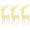 Julren 3 st akryl 250 LED 180 cm varmvit vidaXL 96 x 40 x 180 cm – miniatyr 2
