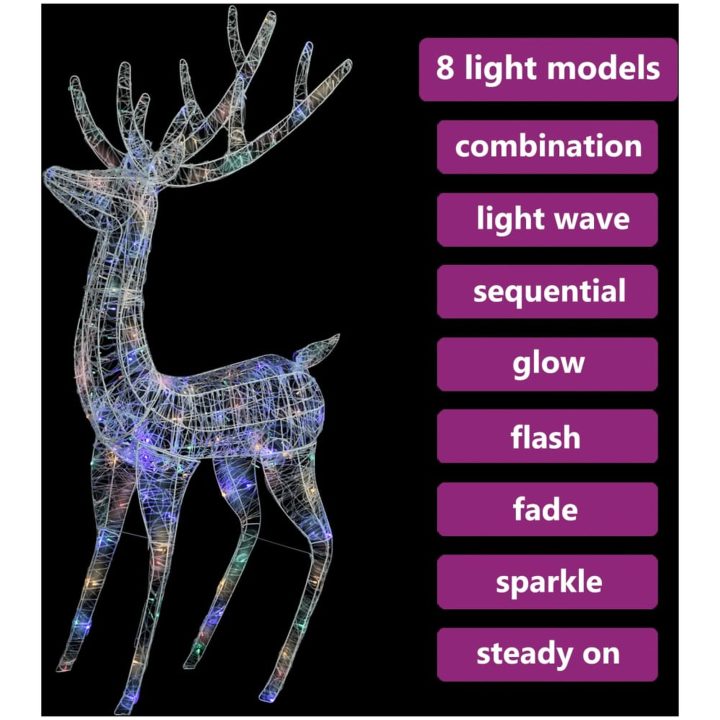 Julren akryl 250 LED 180 cm flerfärgad vidaXL 96 x 40 x 180 cm – bild 6