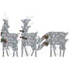 Julrenar 6 st silver kallvit mesh vidaXL – miniatyr 2