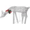 Julrenar 6 st silver kallvit mesh vidaXL – miniatyr 6