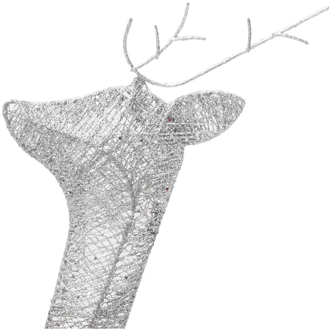 Julrenar 6 st silver kallvit mesh vidaXL – bild 8