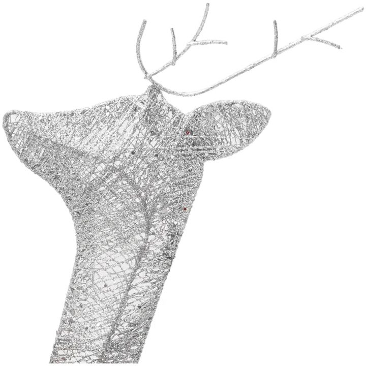 Julrenar 6 st silver kallvit mesh vidaXL – bild 8