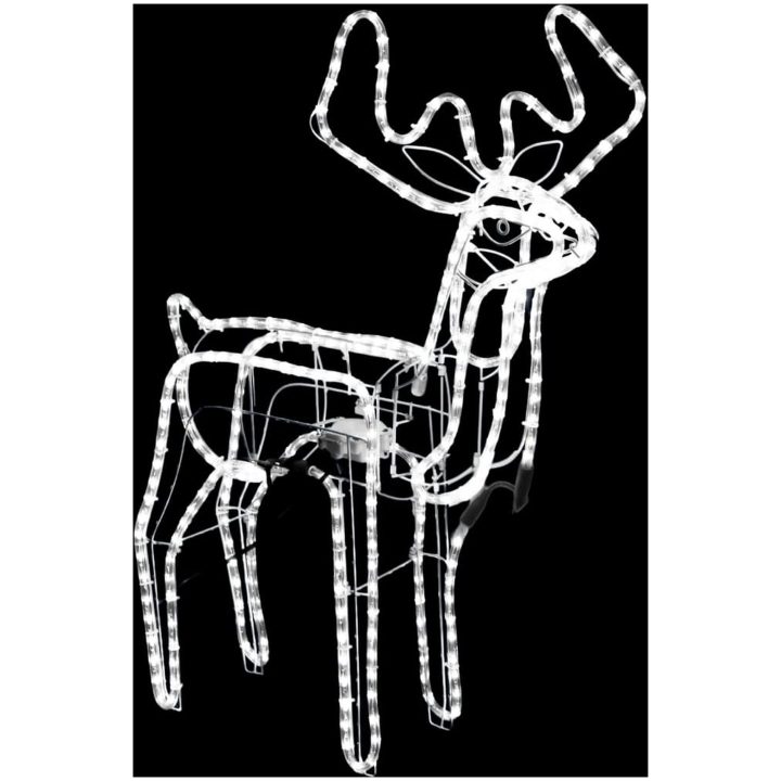 Julrenar med rörliga huvud 3 st kallvit 76x42x87cm vidaXL – bild 6