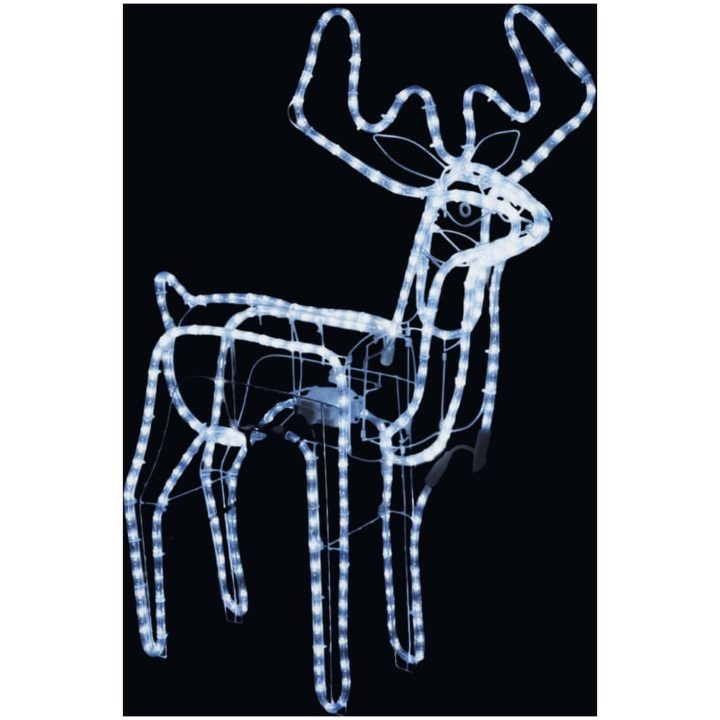 Julrenar med rörliga huvud 3 st kallvit 76x42x87cm vidaXL – bild 7