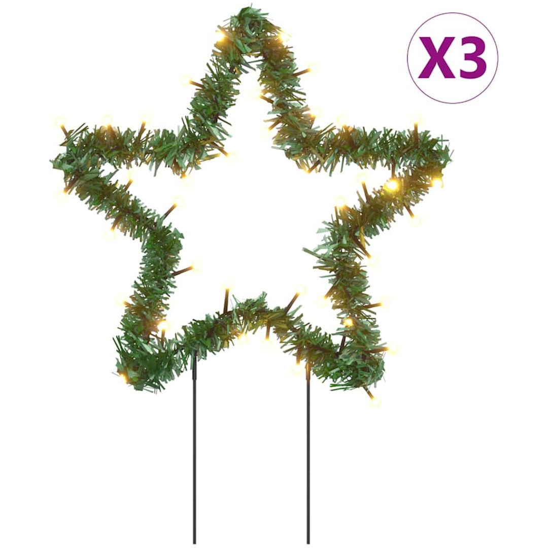 Julstjärna 3 st med spett 50 LEDs vidaXL 29 cm – bild 2