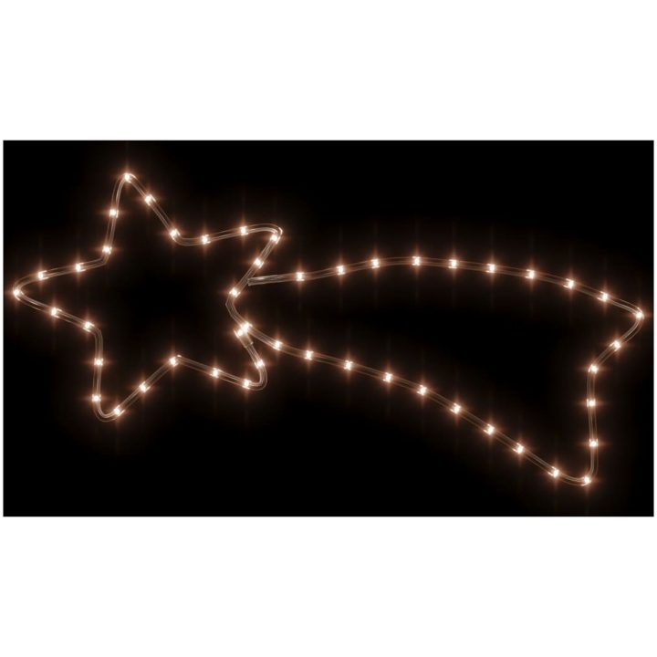 Julstjärna komet-figur med 48 LED varmvit 65x28 cm vidaXL – bild 3