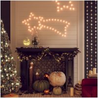 Julstjärna komet-figur med 48 LED varmvit 65x28 cm vidaXL