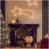 Julstjärna komet-figurer 2 st med 48 LED varmvit 65x28 cm vidaXL – miniatyr 1