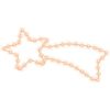 Julstjärna komet-figurer 3 st med 48 LED varmvit 65x28 cm vidaXL – miniatyr 4