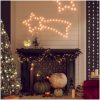 Julstjärna komet-figurer 3 st med 48 LED varmvit 65x28 cm vidaXL – miniatyr 1
