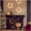 Julstjärna ljusslinga med 48 LEDs varmvit 56 cm vidaXL – miniatyr 1