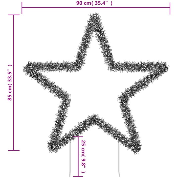 Julstjärna med spett 115 LEDs vidaXL 85 cm – bild 10