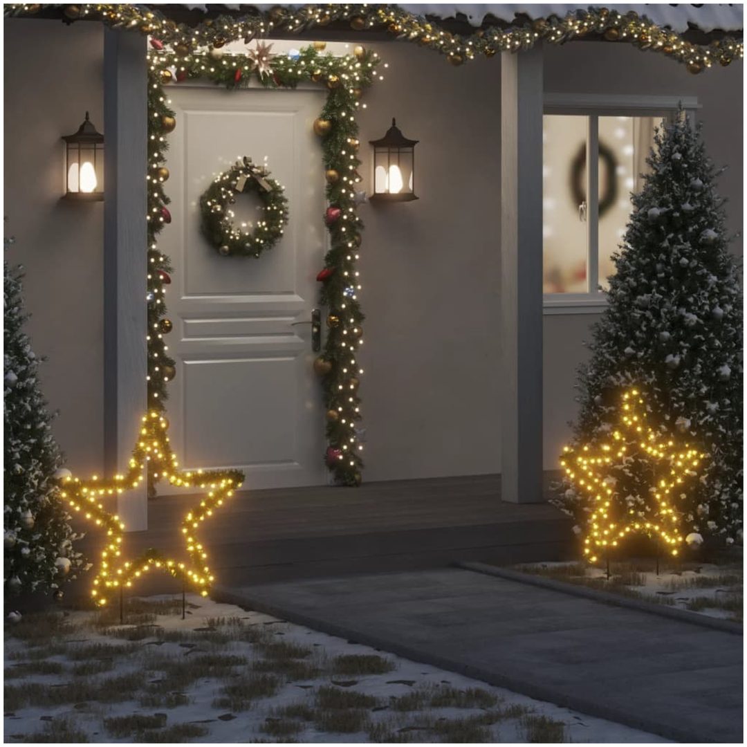 Julstjärna med spett 115 LEDs vidaXL 85 cm