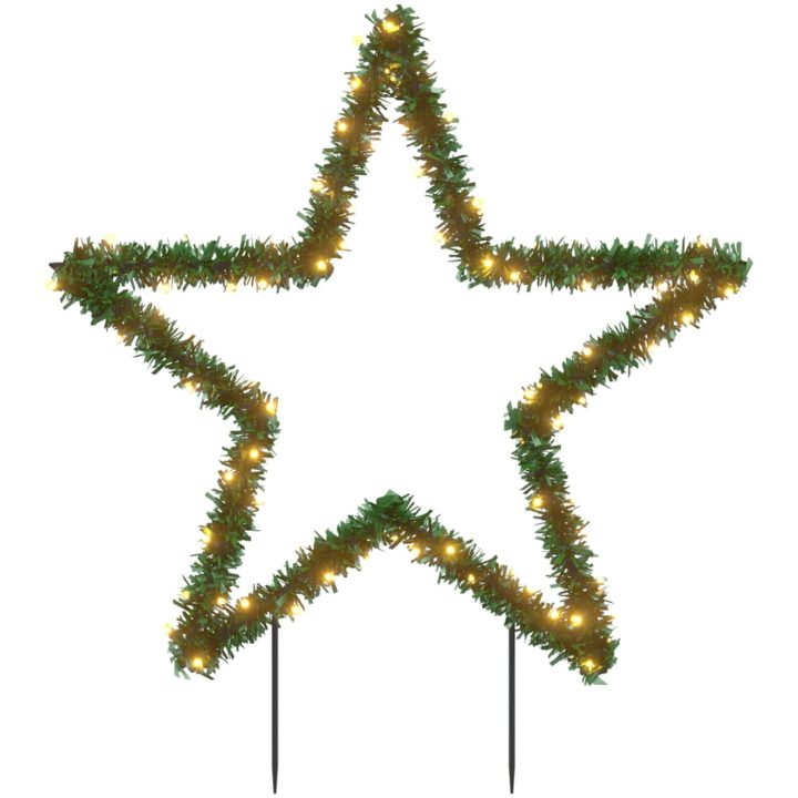 Julstjärna med spett 80 LEDs 60 cm vidaXL 60 cm – bild 2