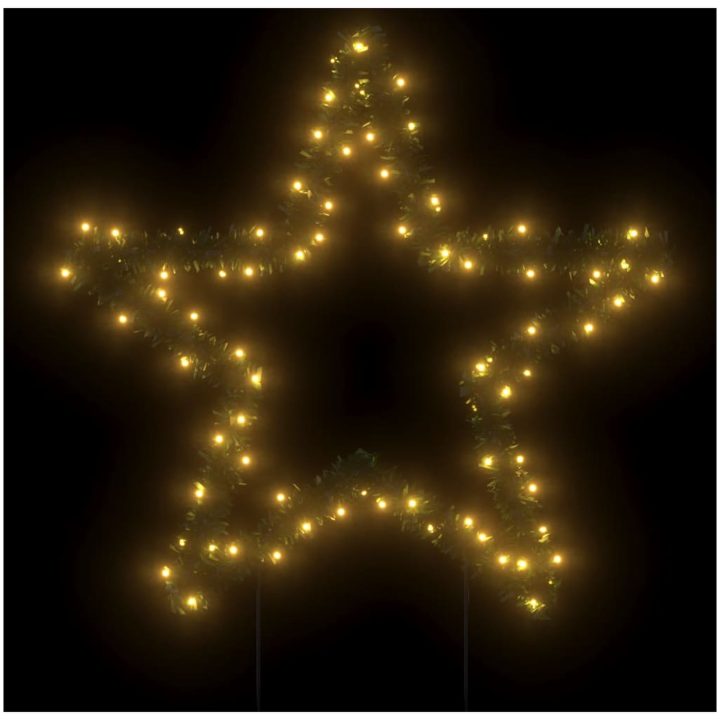 Julstjärna med spett 80 LEDs 60 cm vidaXL 60 cm – bild 3