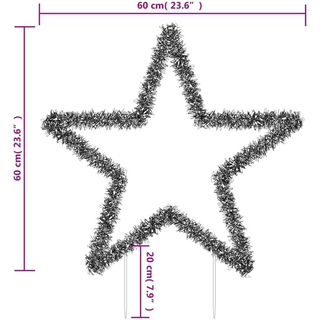 Julstjärna med spett 80 LEDs 60 cm vidaXL 60 cm – bild 10