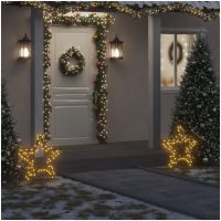 Julstjärna med spett 80 LEDs 60 cm vidaXL