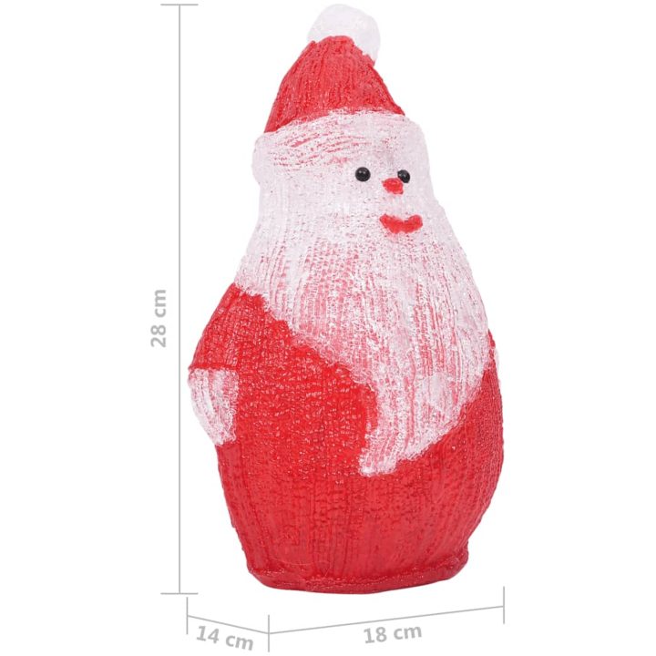 Jultomte med LED-belysning akryl inne/ute 28 cm vidaXL – bild 9
