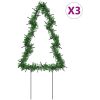 Julträd 3 st med spett 50 LEDs vidaXL 30 cm – miniatyr 2