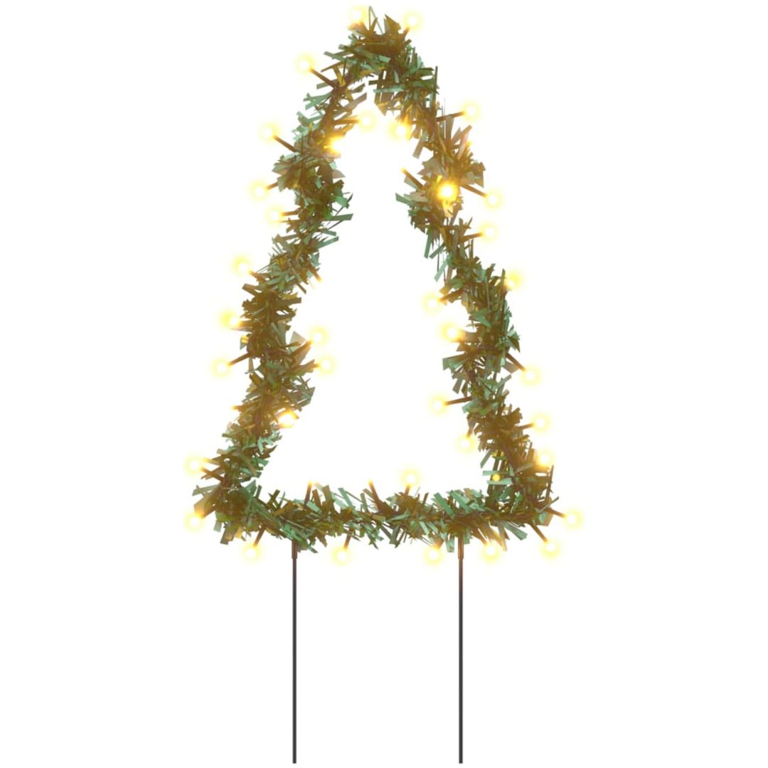 Julträd 3 st med spett 50 LEDs vidaXL 30 cm – bild 4