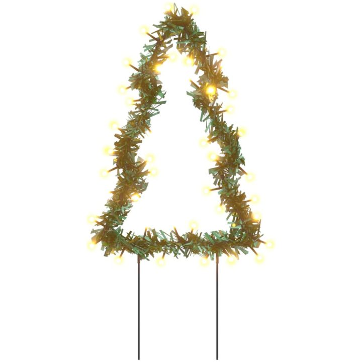 Julträd 3 st med spett 50 LEDs vidaXL 30 cm – bild 4