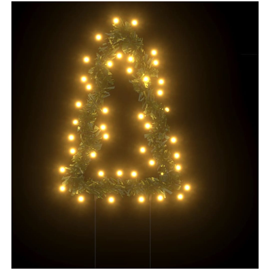 Julträd 3 st med spett 50 LEDs vidaXL 30 cm – bild 5