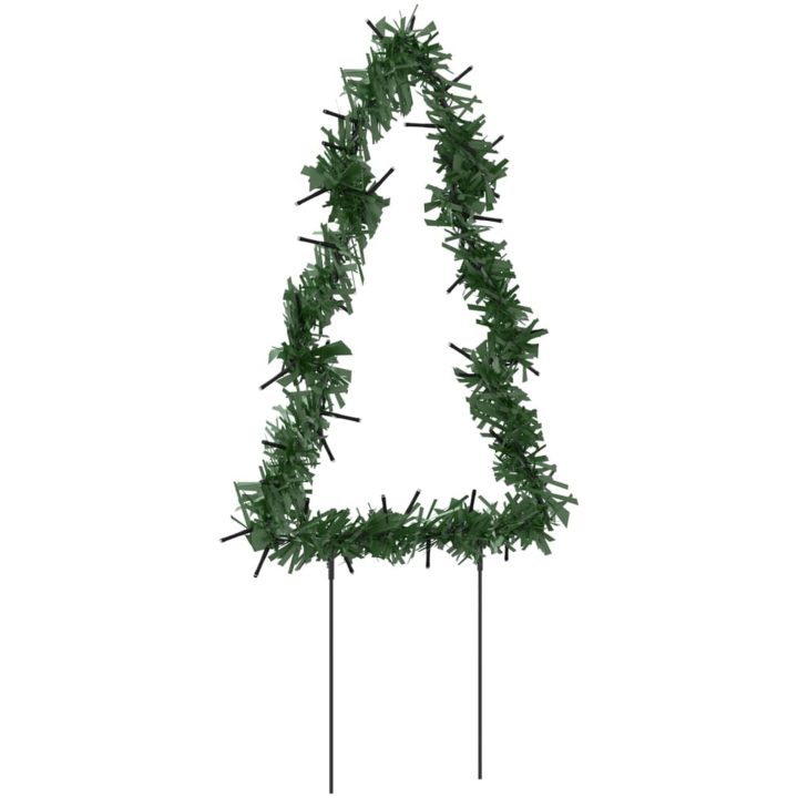 Julträd 3 st med spett 50 LEDs vidaXL 30 cm – bild 8