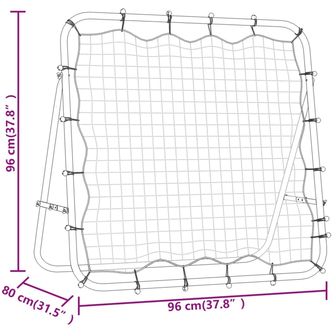 Justerbar kickback rebounder 96x80x96 cm stål & PE vidaXL – bild 7