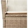 Justerbar trädgårdsstol med dynor beige konstrotting vidaXL – miniatyr 9