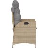 Justerbar trädgårdsstol med dynor mixbeige konstrotting vidaXL – miniatyr 5