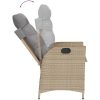 Justerbar trädgårdsstol med dynor mixbeige konstrotting vidaXL – miniatyr 7