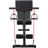 Justerbar Vikbänk med Motståndsband 150 kg Svart Stål vidaXL Medium – miniatyr 3
