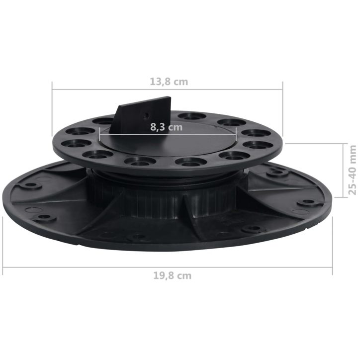 Justerbara fötter för altangolv 10 st 25- vidaXL 40 mm – bild 9