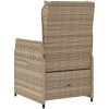 Justerbara trädgårdsstolar 2 st beige konstrotting vidaXL – miniatyr 7