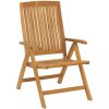 Justerbara trädgårdsstolar 2 st massiv teak vidaXL – miniatyr 3