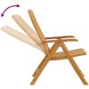 Justerbara trädgårdsstolar 2 st massiv teak vidaXL – miniatyr 7