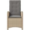 Justerbara trädgårdsstolar 2 st med dynor mixbeige konstrotting vidaXL – miniatyr 5