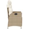Justerbara trädgårdsstolar 2 st med fotstöd beige konstrotting vidaXL – miniatyr 6
