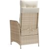 Justerbara trädgårdsstolar 2 st med fotstöd beige konstrotting vidaXL – miniatyr 7