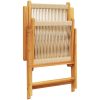 Justerbara trädgårdsstolar 4 st beige massivt akaciaträ vidaXL – miniatyr 7