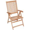 Justerbara trädgårdsstolar 4 st massiv teak vidaXL – miniatyr 2