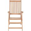 Justerbara trädgårdsstolar 4 st massiv teak vidaXL – miniatyr 3