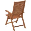 Justerbara trädgårdsstolar 6 st 56x72x107 cm massivt akaciaträ vidaXL – miniatyr 6