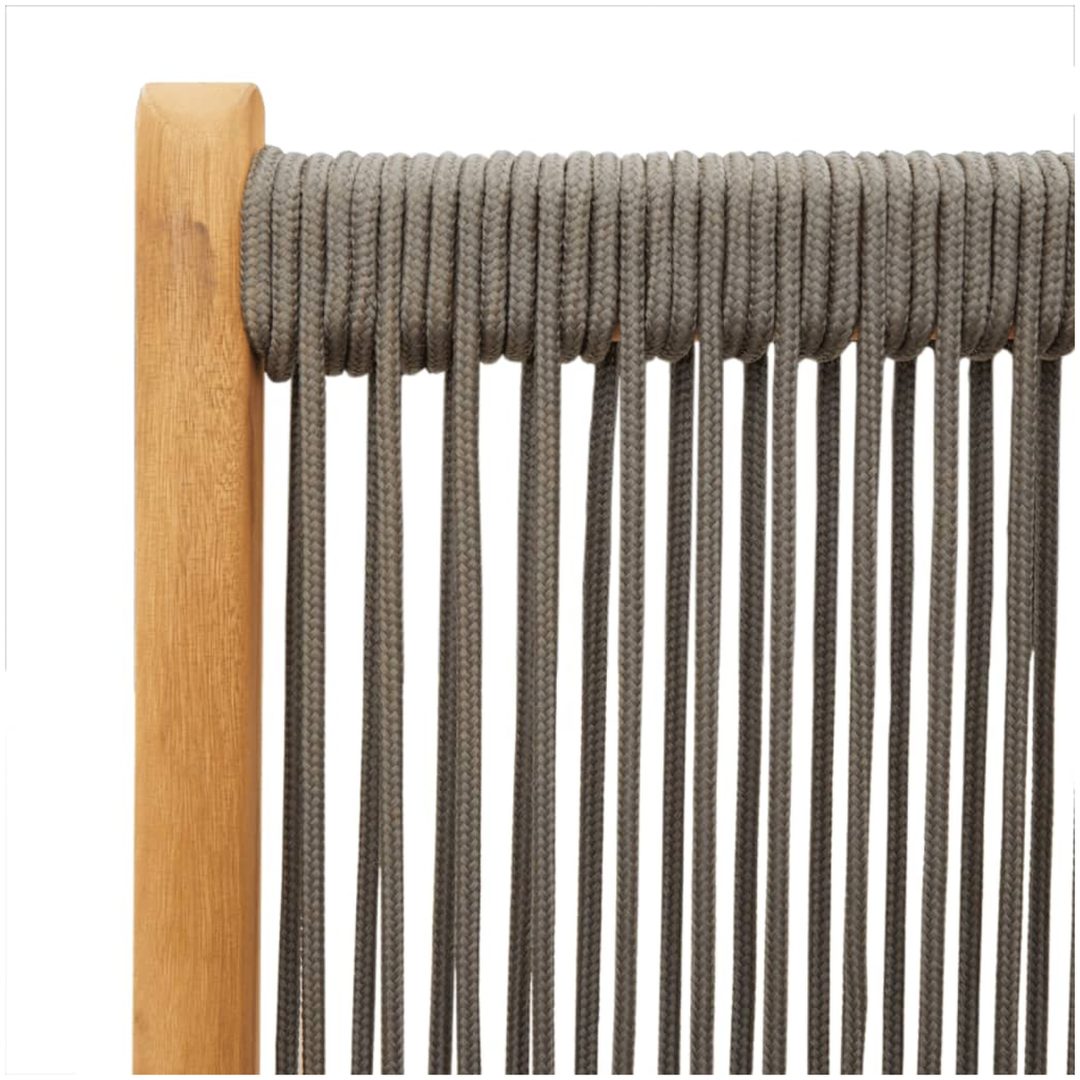 Justerbara trädgårdsstolar 6 st grå massivt akaciaträ vidaXL – bild 9