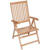 Justerbara trädgårdsstolar 6 st massiv teak vidaXL – miniatyr 2