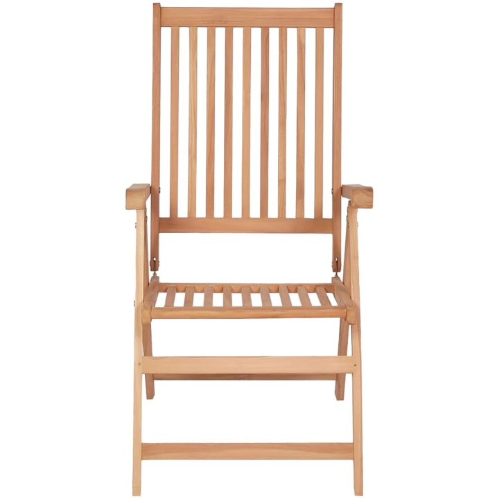 Justerbara trädgårdsstolar 6 st massiv teak vidaXL – bild 3