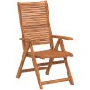 Justerbara trädgårdsstolar 8 st 56x72x107 cm massivt akaciaträ vidaXL – miniatyr 3